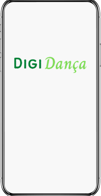 Tela de abertura do app DigiDança com o logo