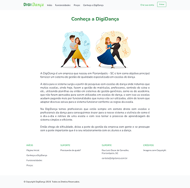 Página institucional Conheça a DigiDança